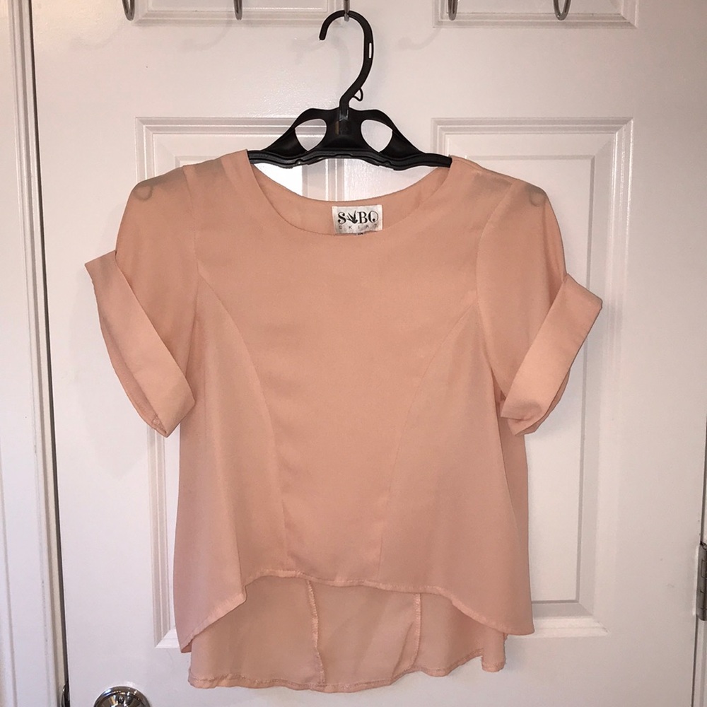 Light pink blouse from Sabo Skirt.